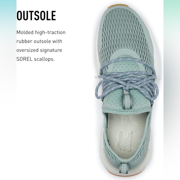 Sorel Women's Kinetic Impact Lace Shoe | Size 7 | Crushed Blue / White - Picture 9 of 10